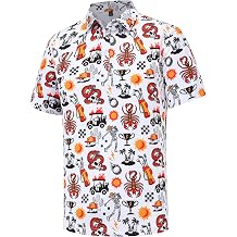 Mens Golf Polo Shirts Short Sleeve Moisture Wicking Dry Fit Performance Casual Funny Golf Polo Shirts for Men