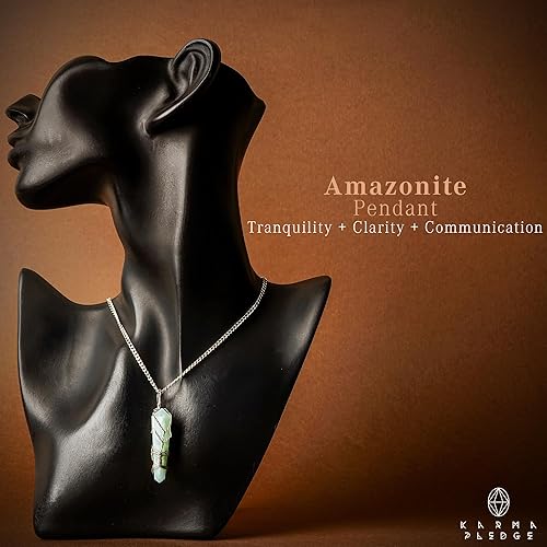 Miniatura 6 de KARMAPLEDGE Collares de cristal curativo hechos a mano para mujeres y hombres, colgantes de cristal de chakra para curación, yoga, meditación,