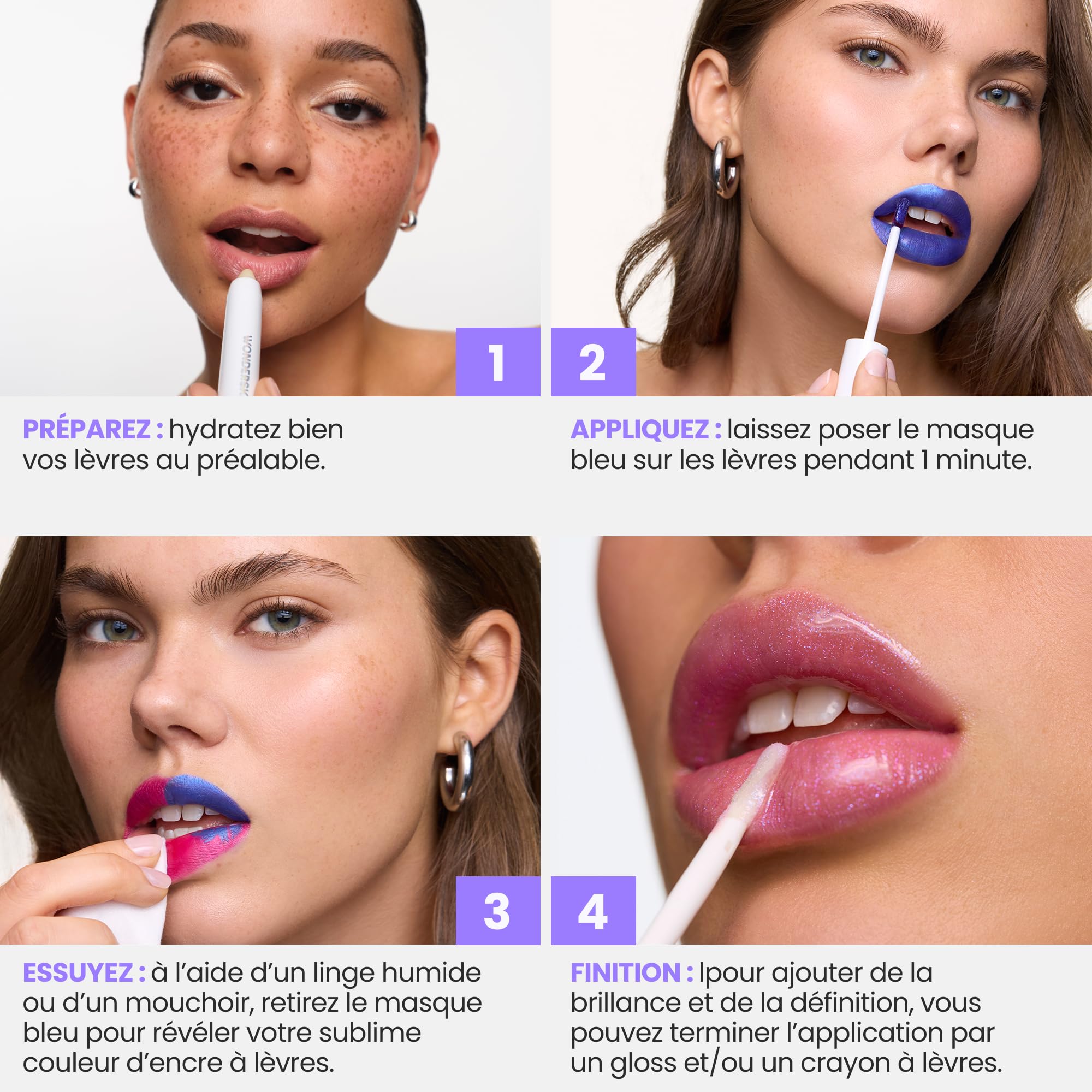 Wonderskin Wonder Blading Lip Stain Peel Off Masque - Teinte À Lèvres Brune Longue Durée, Imperméable Et Résistante Au Transfert, Maquillage Peel Off Au Fini Mat (Hush Masque)