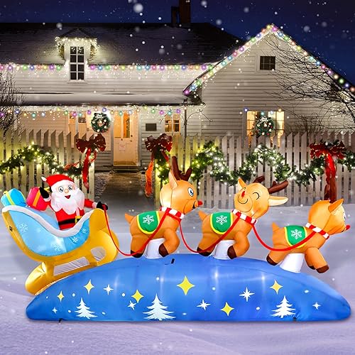 Miniatura 7 de Mukum Inflables de Halloween de 7.5 pies, pulpo gigante, barco pirata, atrapando calabazas y calavera, inflables LED integrados de Halloween,