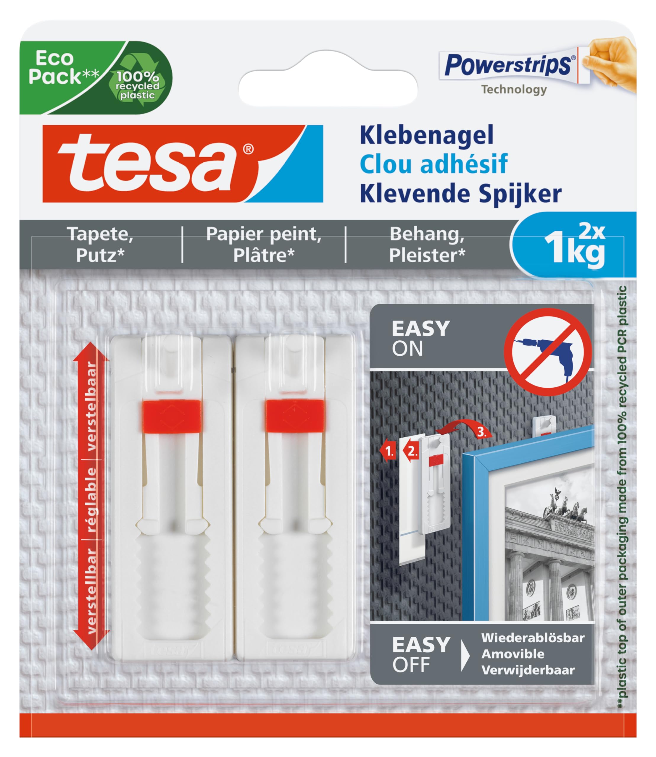 tesa77774-00000-00, 1 kg, Set of 2 Pieces