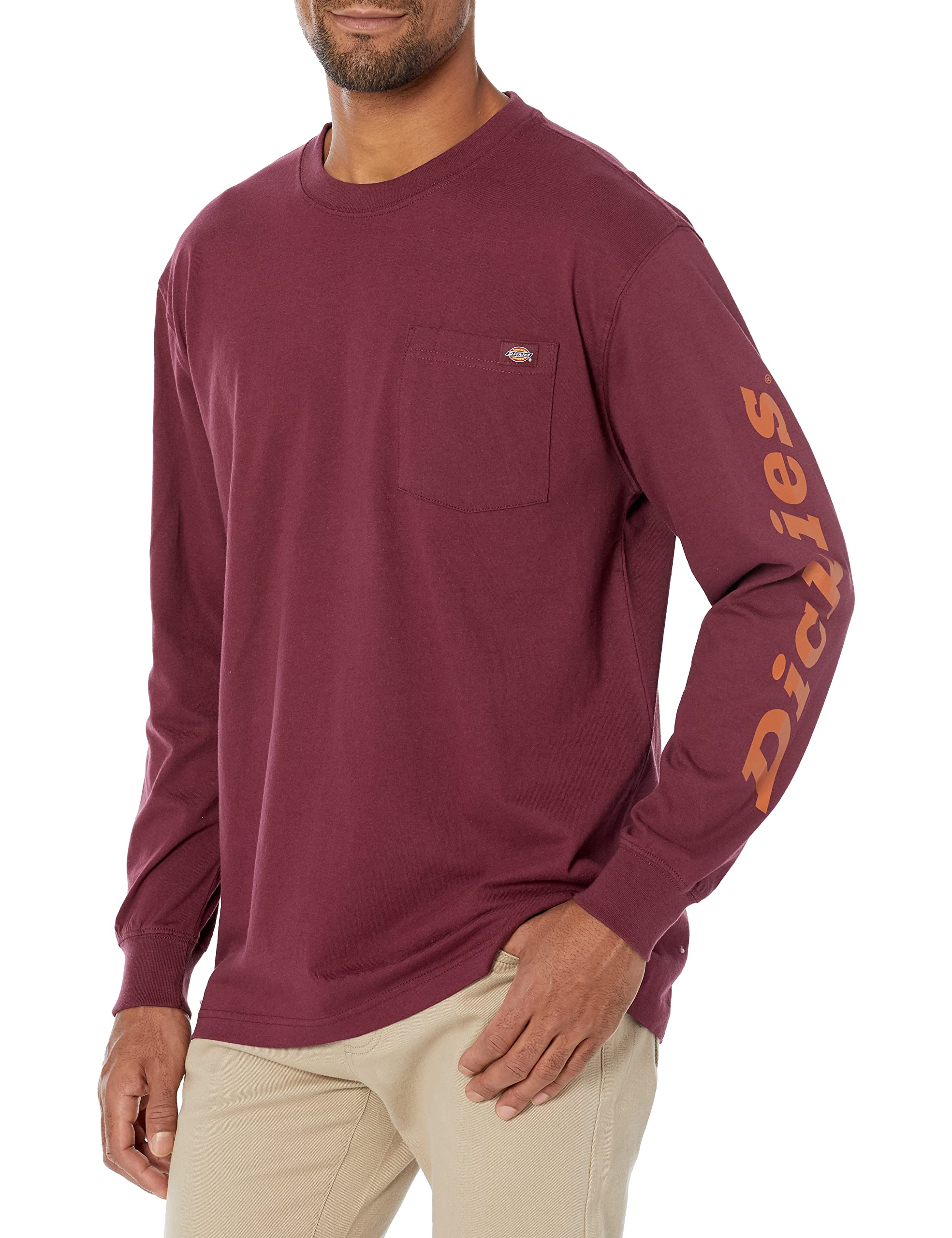 Dickies Men's Long Sleeve Wordmark Graphic T-Shirt