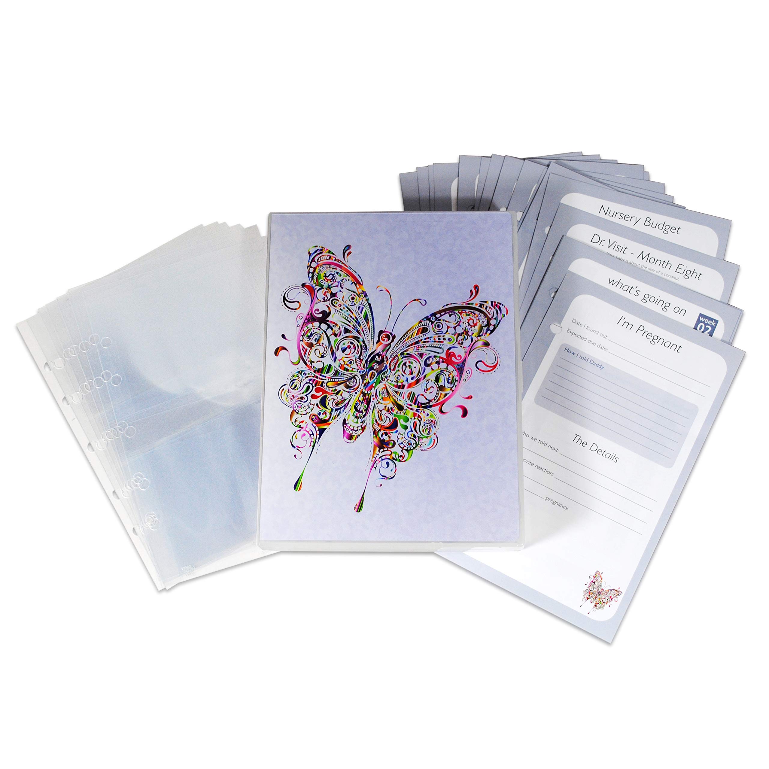 UniKeep Pregnancy Journal and Scrapbook Album with Weekly Journal Pages, Checklists, and 15 Photo Protector Pages