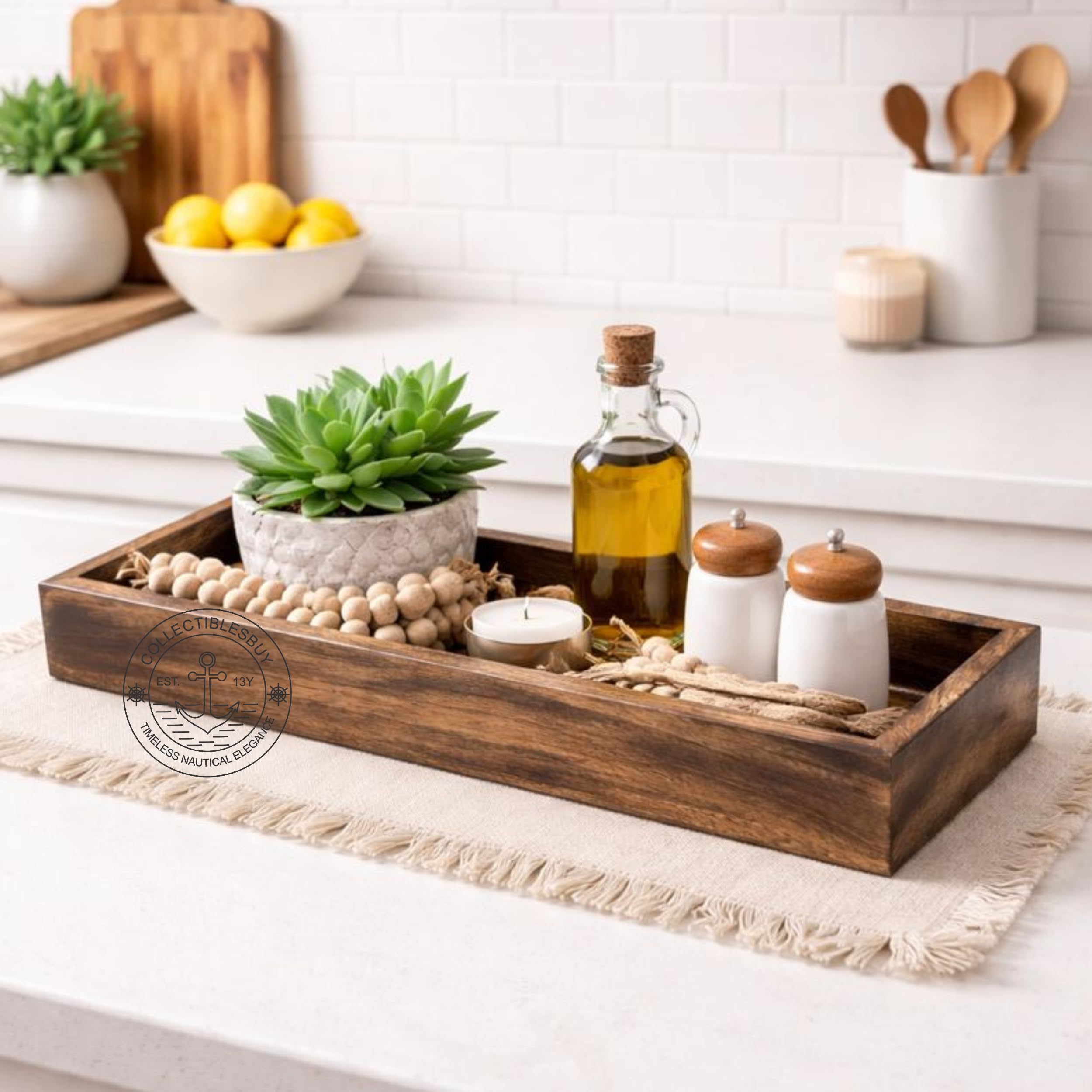 【おすすめ】Marche Box / Natural Wooden Tray Amazon.com: Wooden Rectangular Tray Long Narrow Natural Tray