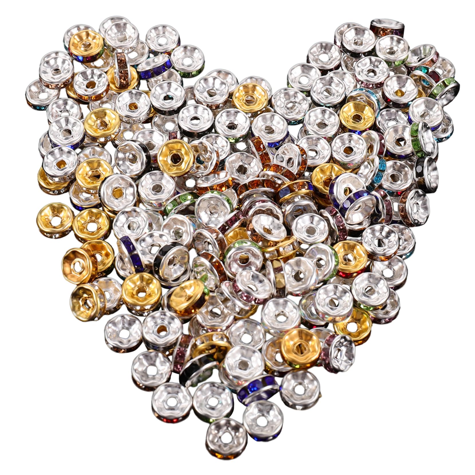 SHINEOFI 5 Series Cuentas Doradas Para Hacer Pulseras Cuentas Para Joyería Kit Para Hacer Joyas Coloridas Con Letras Para Pulseras Kit Para Collares Con Dijes 200 piezas*5