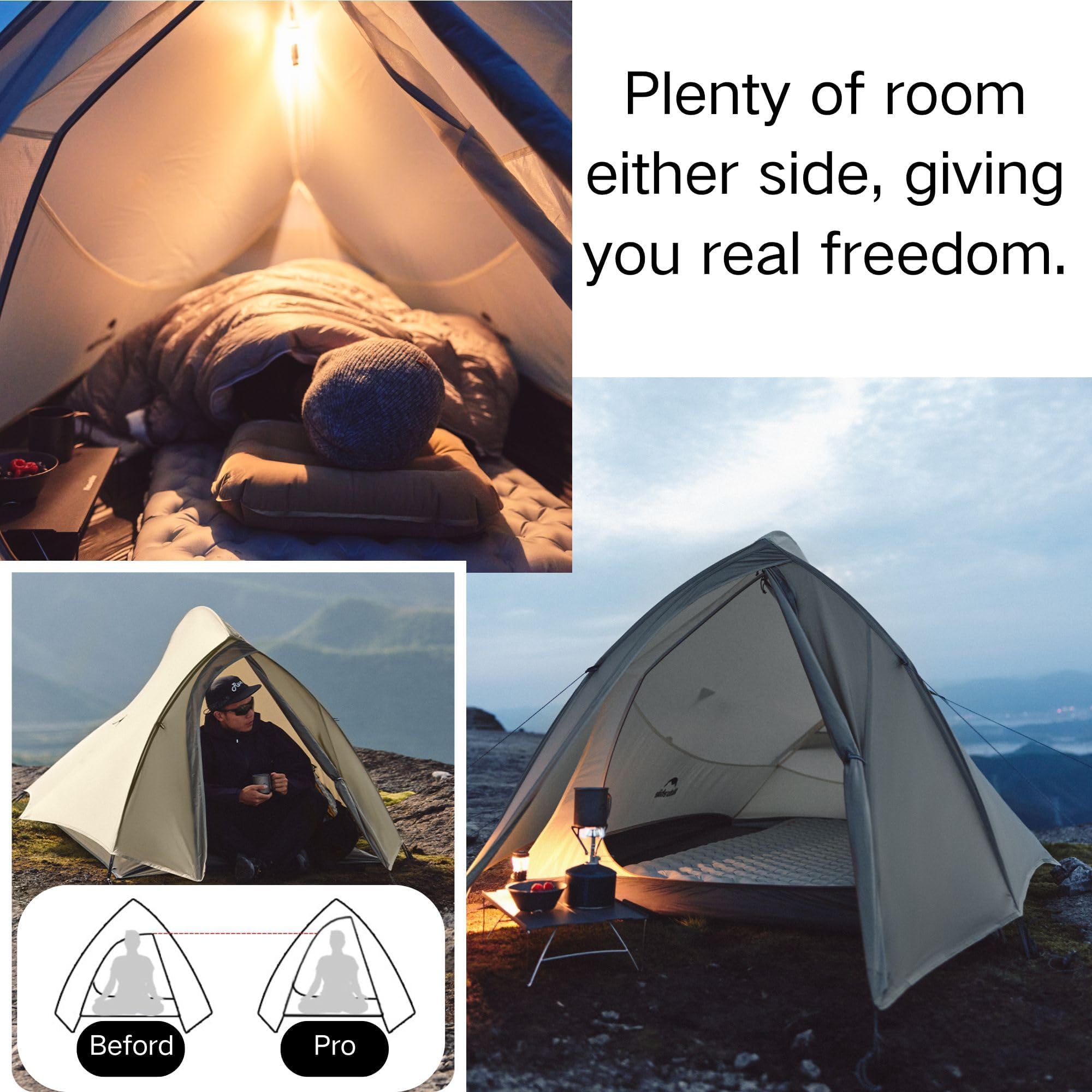 Amazon.com : Naturehike 2024 Cloud up Pro Tent, Upgrade Ultralight