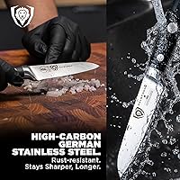 Vista 3 de DALSTRONG, cuchillo de pelar - serie Gladiator - acero alemán de alto carbono - 3.75 pulgadas.