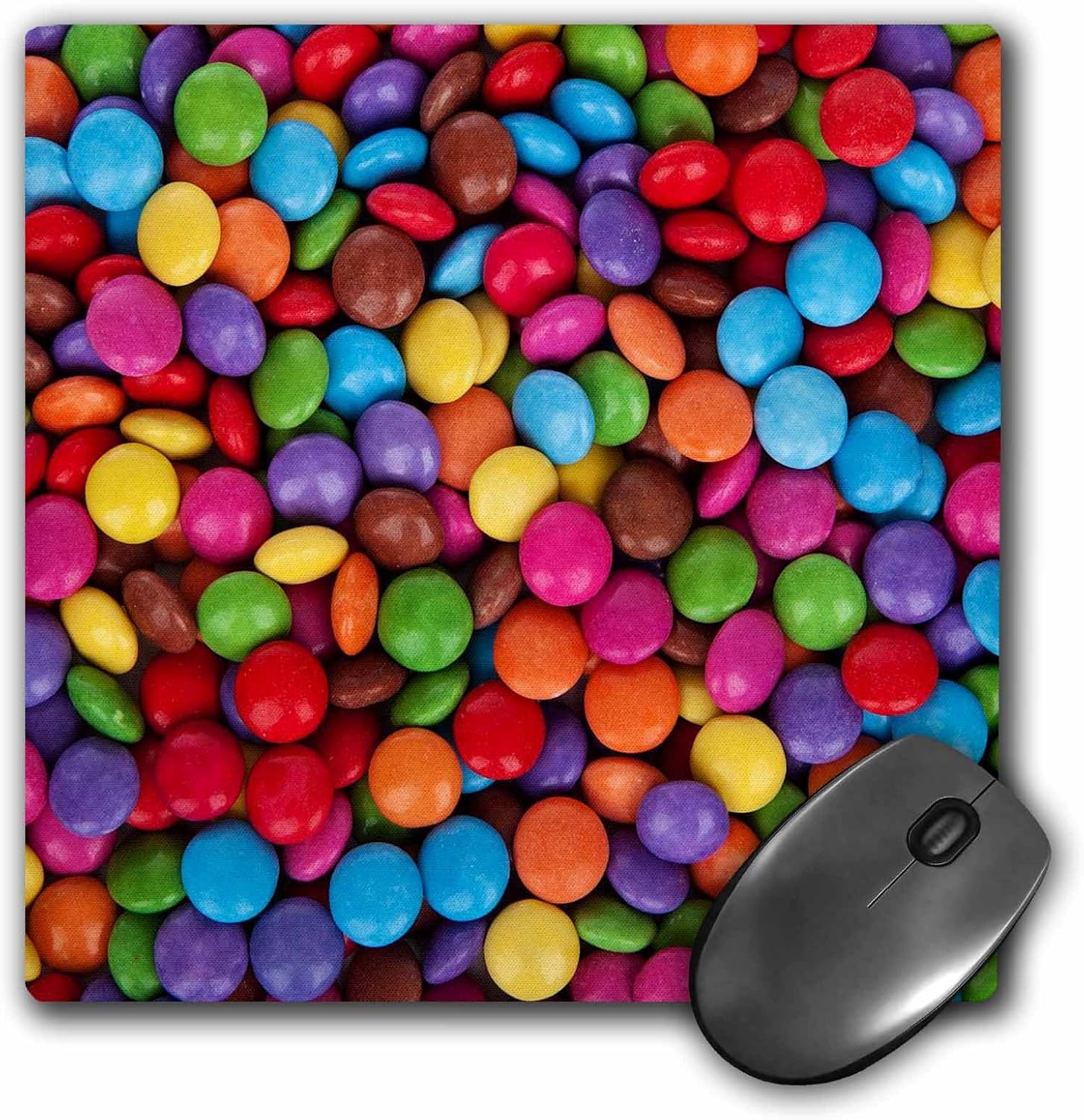 3dRose LLC 8 x 8 x 0.25 Inches Mouse Pad, Mulit Colored Candies Pattern (mp_125014_1)