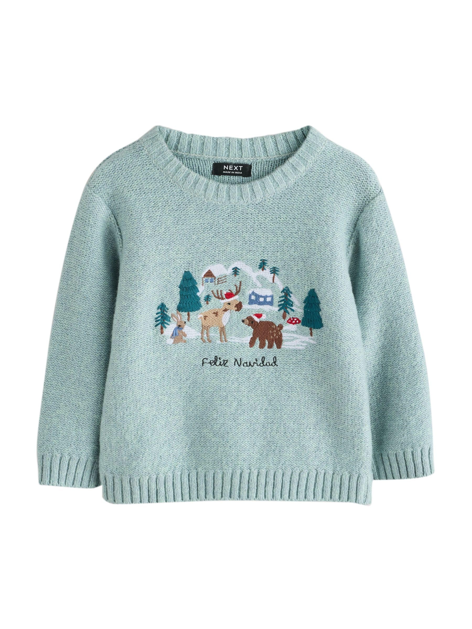 NEXT Jungen Weihnachtlicher Strickpullover 62-122