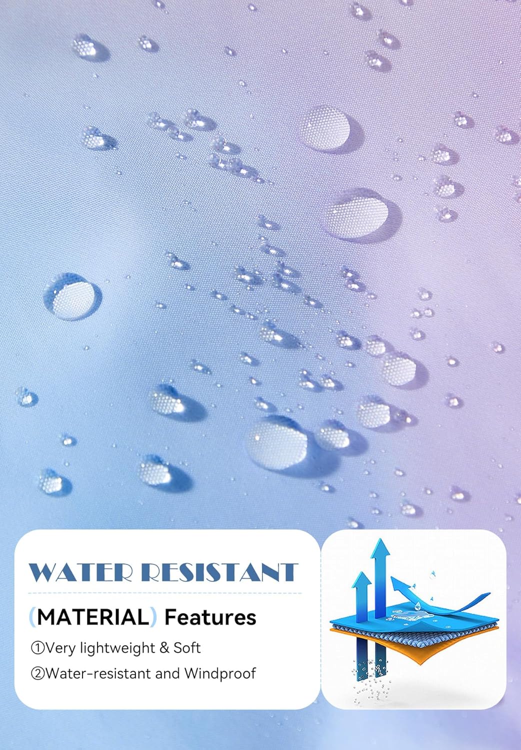 Zando Lightweight Girls Rain Jacket - Hooded Windbreaker Water-Resistant Girls' Outerwear Jackets & Coats for Kids 4-10Y - Image 5