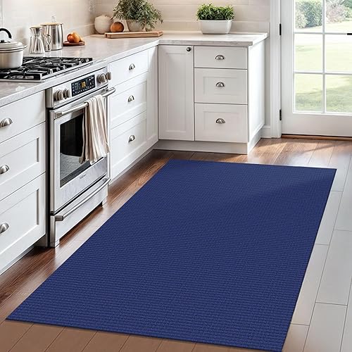 Miniatura 310 de IOHOUZE Alfombra lavable de 4 x 6 pies con parte trasera de goma antideslizante tejida para interiores y exteriores, alfombra para entrada