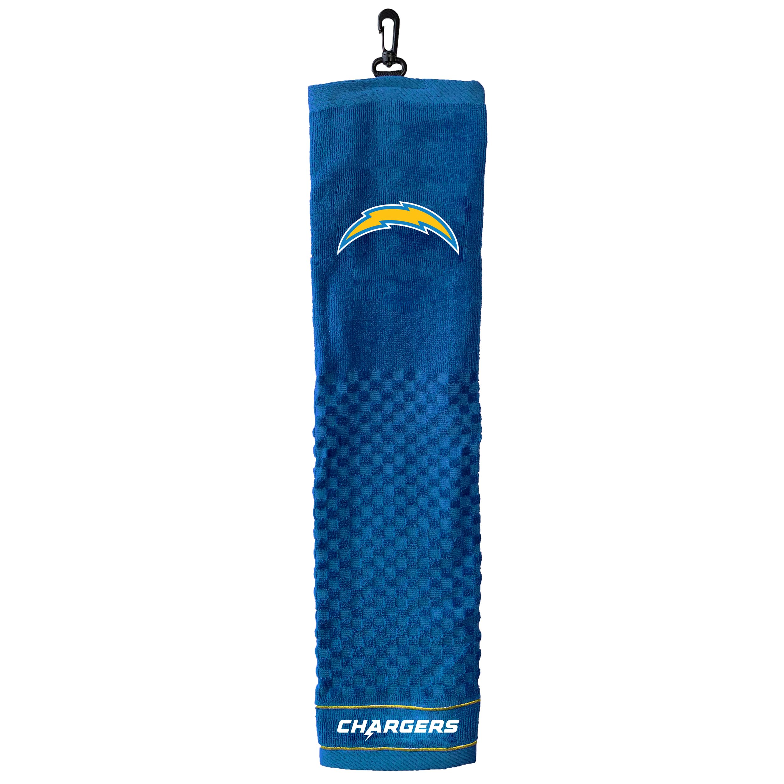 Team Golf NFL San Diego Chargers Embroidered Golf Towel Embroidered Golf Towel, Checkered Scrubber Design, Embroidered Logo