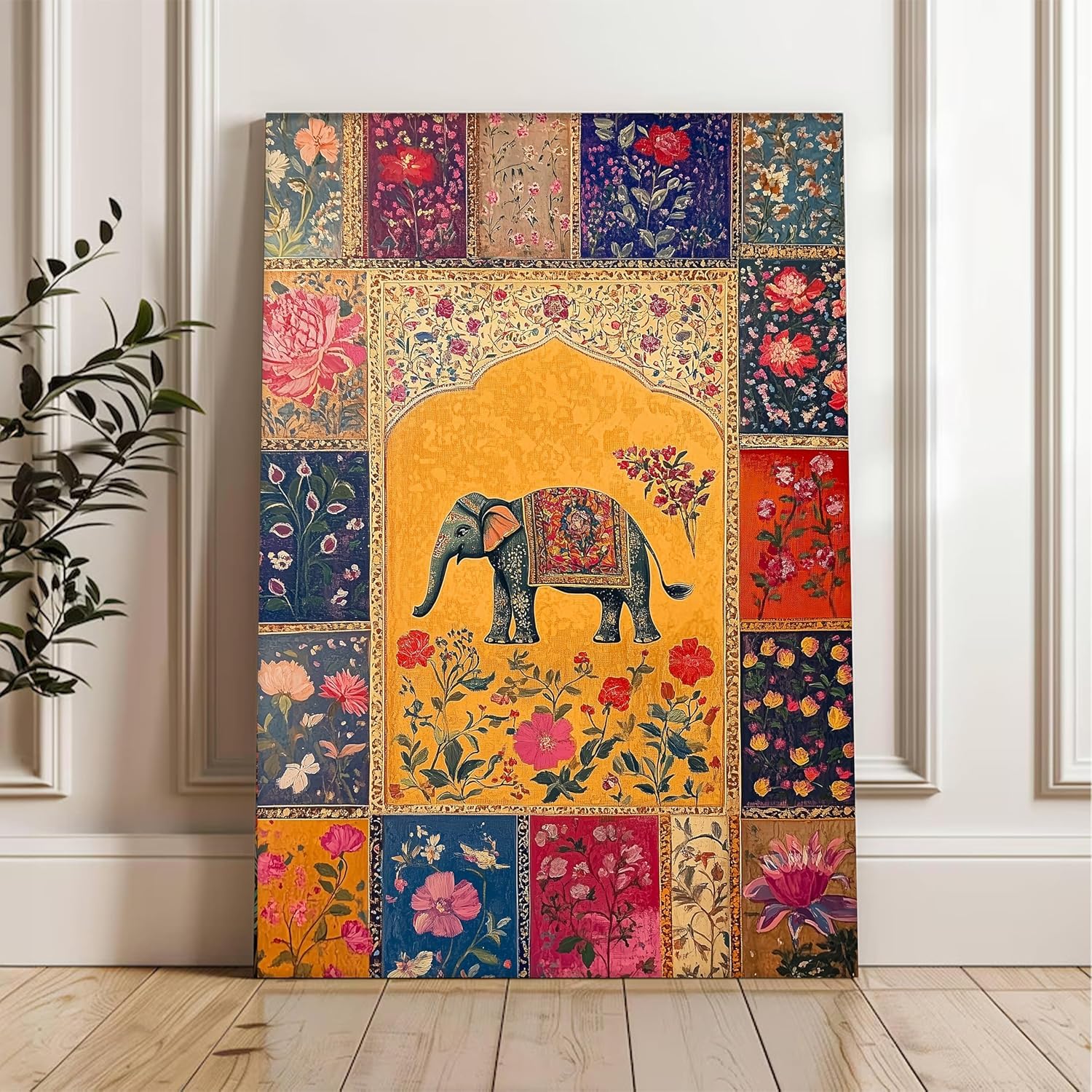 Elephant Wall Art Painting - Vastu & Indian Decor -11