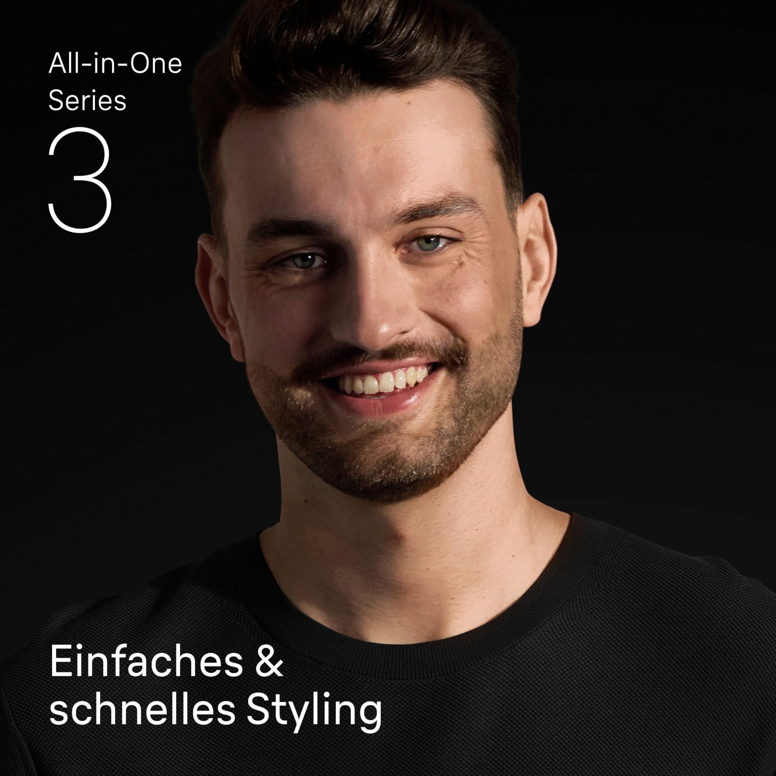 Braun Multigroom All-in-One Series 3 8-in-1 Trimmer AIO3545 Schwarz Barttrimmer Haarschneider 14 Längen 50 Min. Akku