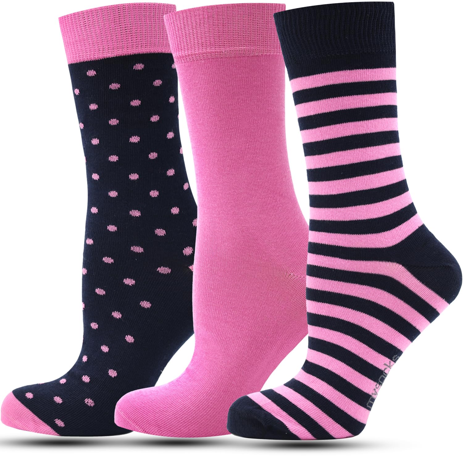 3 Pairs Socks Combed Cotton, Seamless Toe