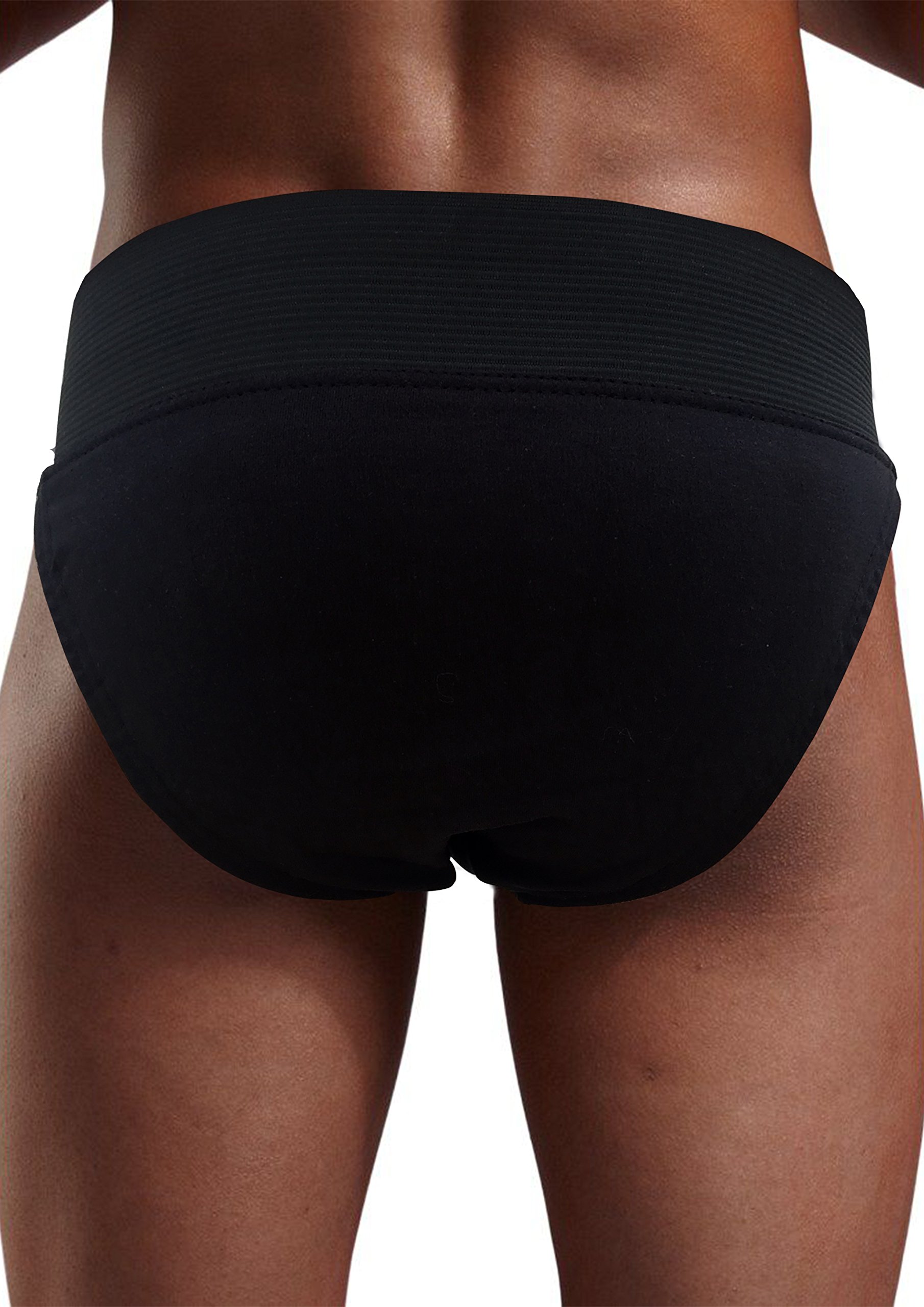 Champs Fighter Back Cover Star Gym Cotton Supporter with Cup Pocket Athletic Fit Brief Multi Sports Underwear Outdoor Inner and Wear Soft Underpant (L) 1