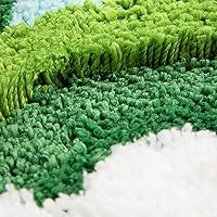 Vista 4 de LEVINIS Tapetes de baño con diseño de musgo, suaves y divertidos, antideslizantes, lavables, para ducha, bañera, dormitorio, 31 x 20 pulgadas