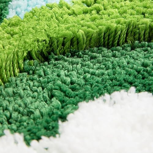 Miniatura 10 de LEVINIS Alfombra de baño de musgo, absorbente, antideslizante, bohemia, bonita, de musgo, para bañera, baño, habitación de los niños, guardería, 24