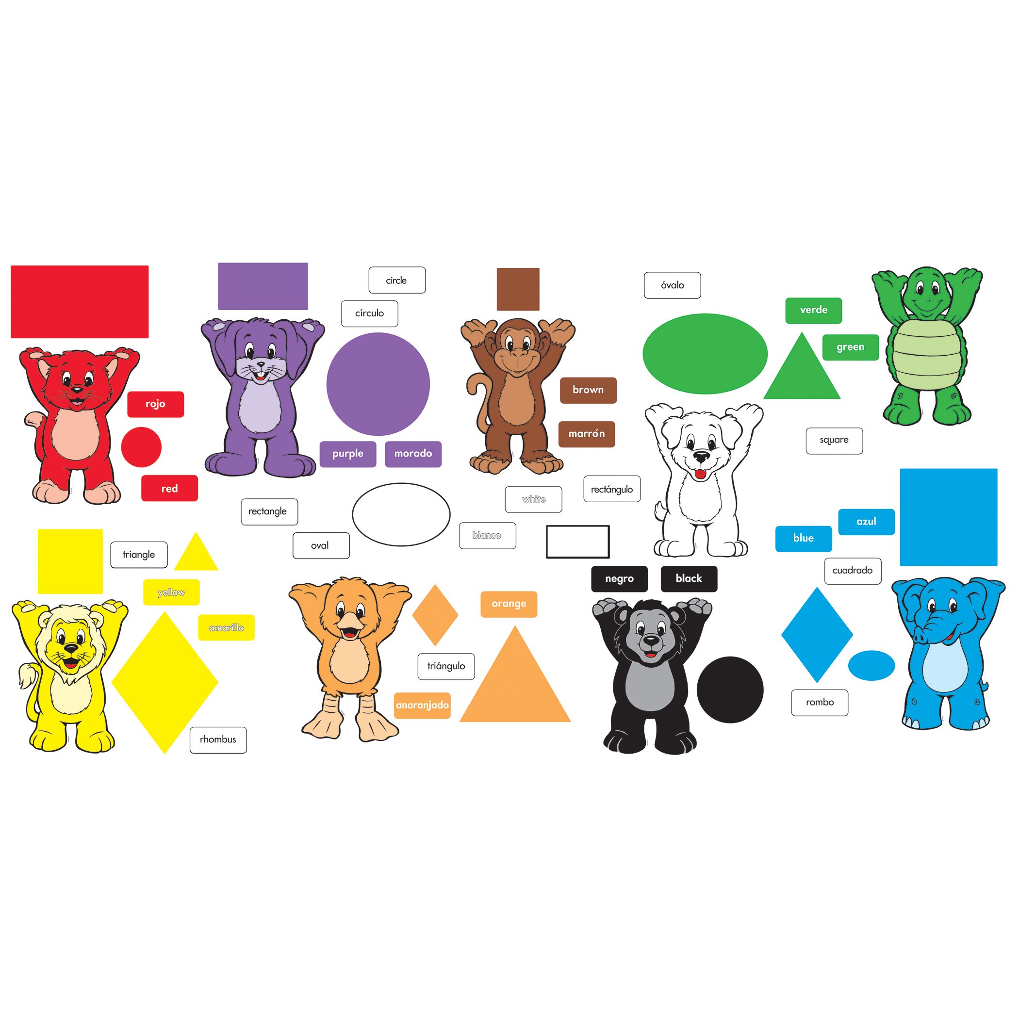 TREND enterprises, Inc. T-8010 Colors & Shapes (EN/SP) Bulletin Board Set - Image 3