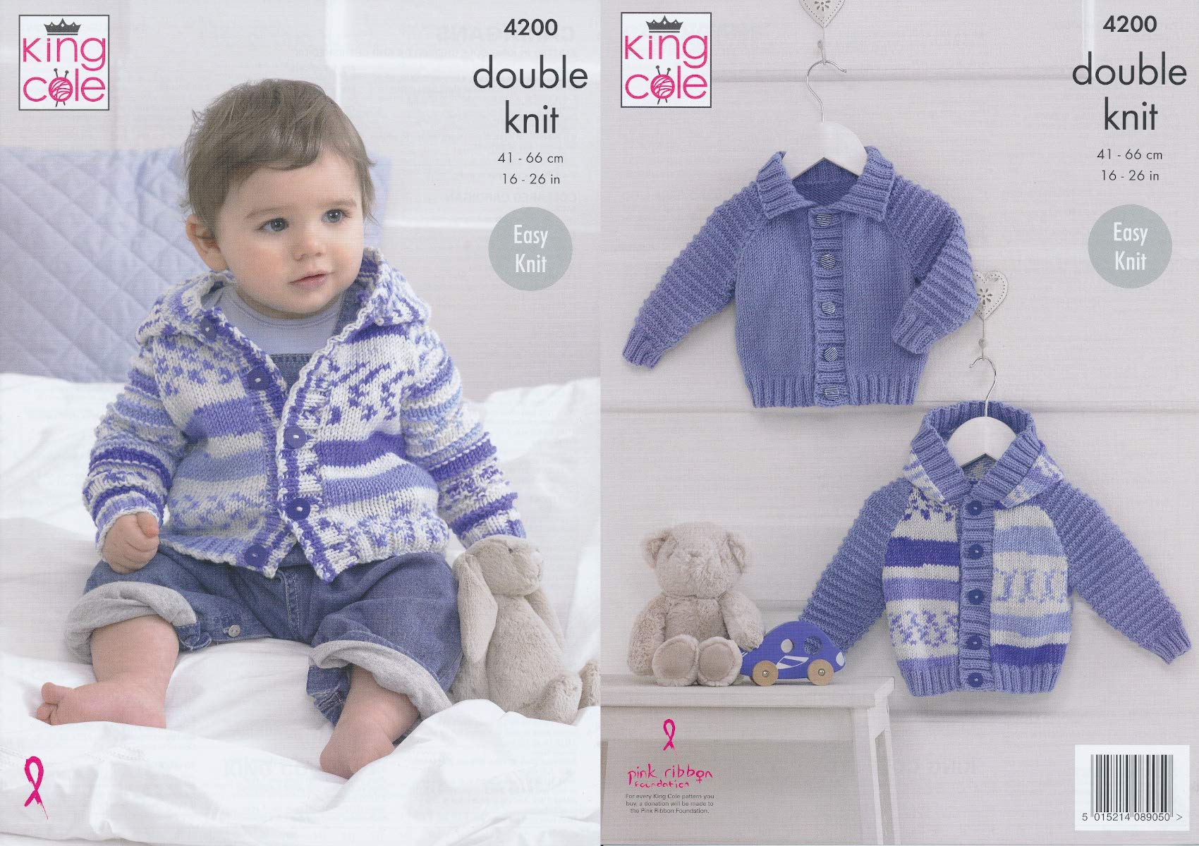 King Cole 4200 Knitting Pattern Cardigans to knit in Cherish and Cherished DK