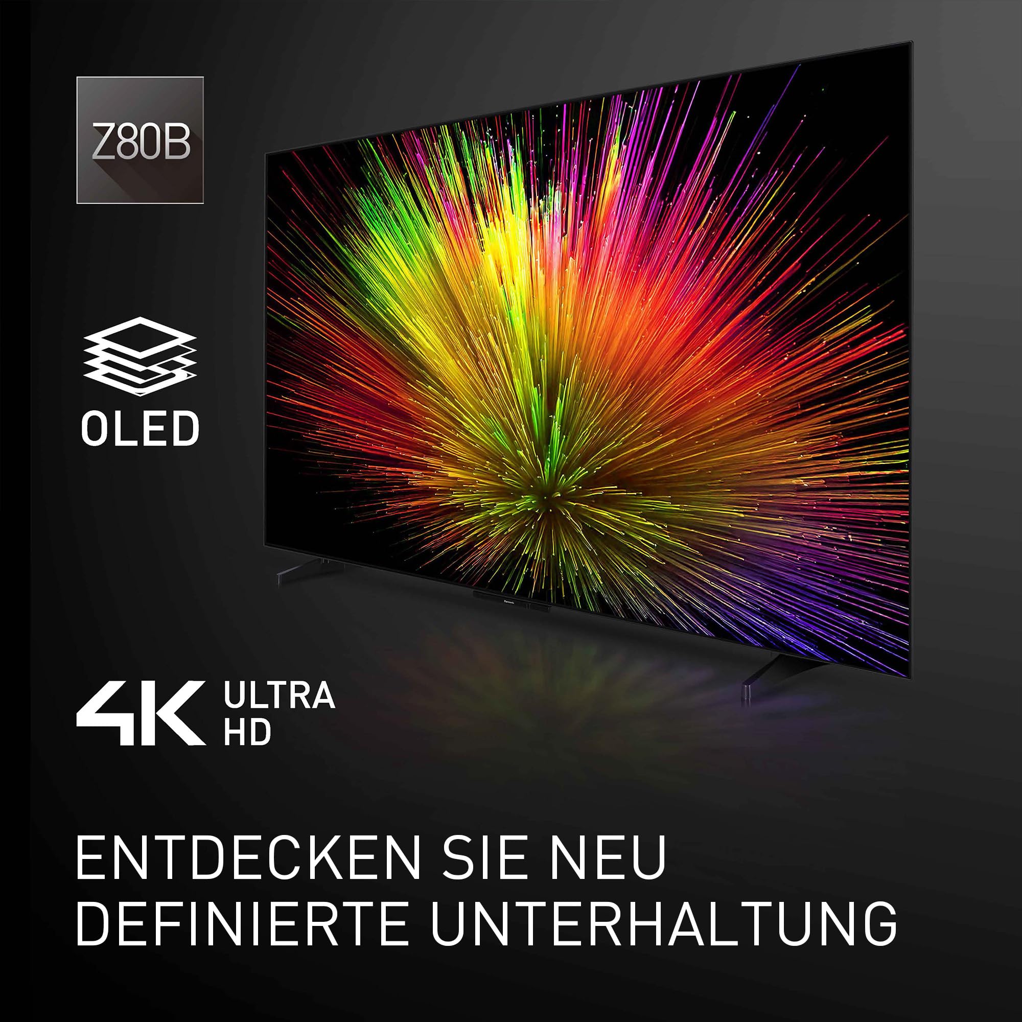 Panasonic Premium TV-55Z80BEZ, Z80B-Serie, 55 Zoll, 4K Ultra HD OLED Smart TV, 2025, Fire TV, Dolby Vision & Atmos, Game Mode Extreme, Alexa & Apple Support, Bluetooth, Schwarz