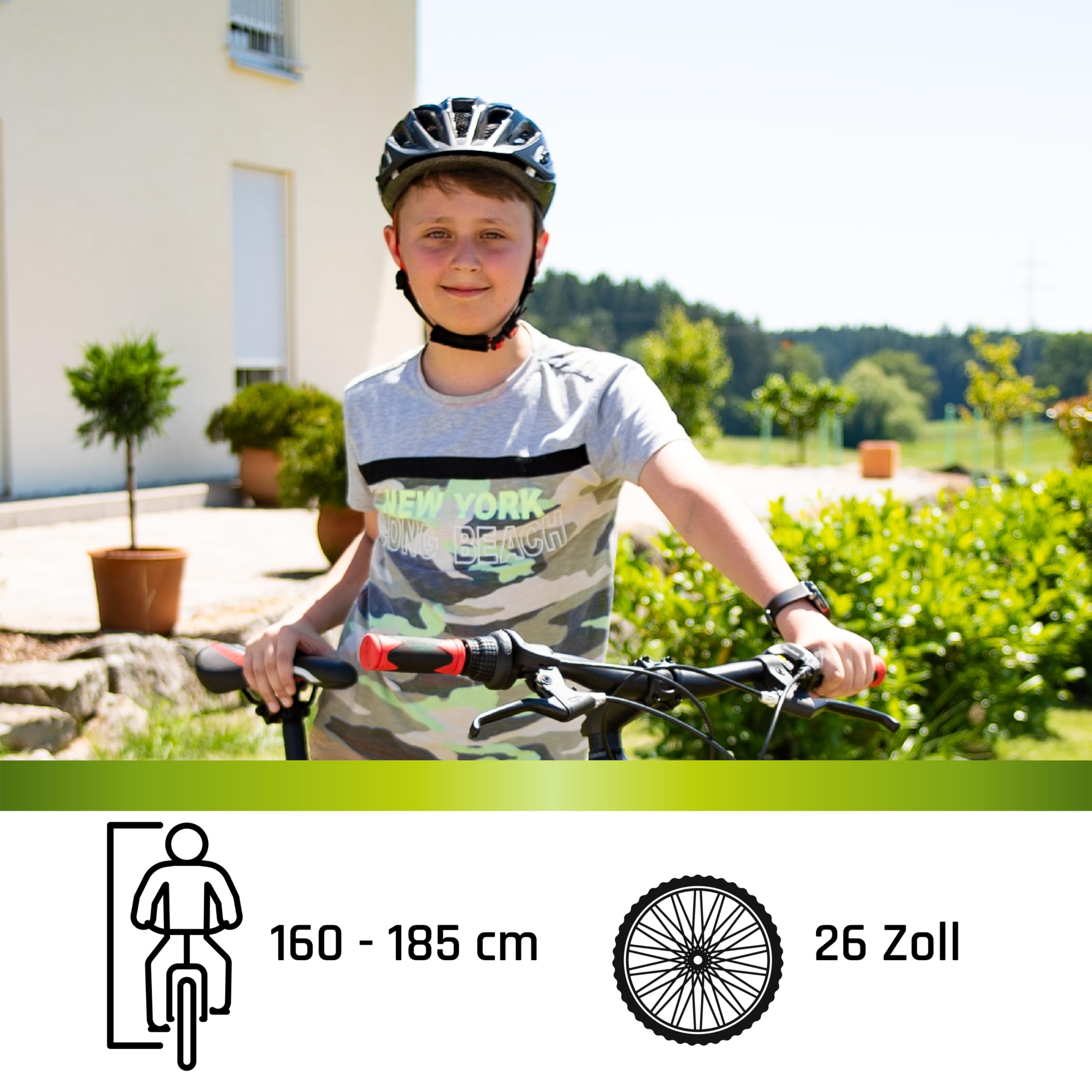 Galano Path Mountainbike 160-185 cm Fahrrad Damen und Herren 26 Zoll Mountain Bike 21 Gang Schaltung MTB für Erwachsene und Jugendliche Hardtail mit Federgabel V-Brake