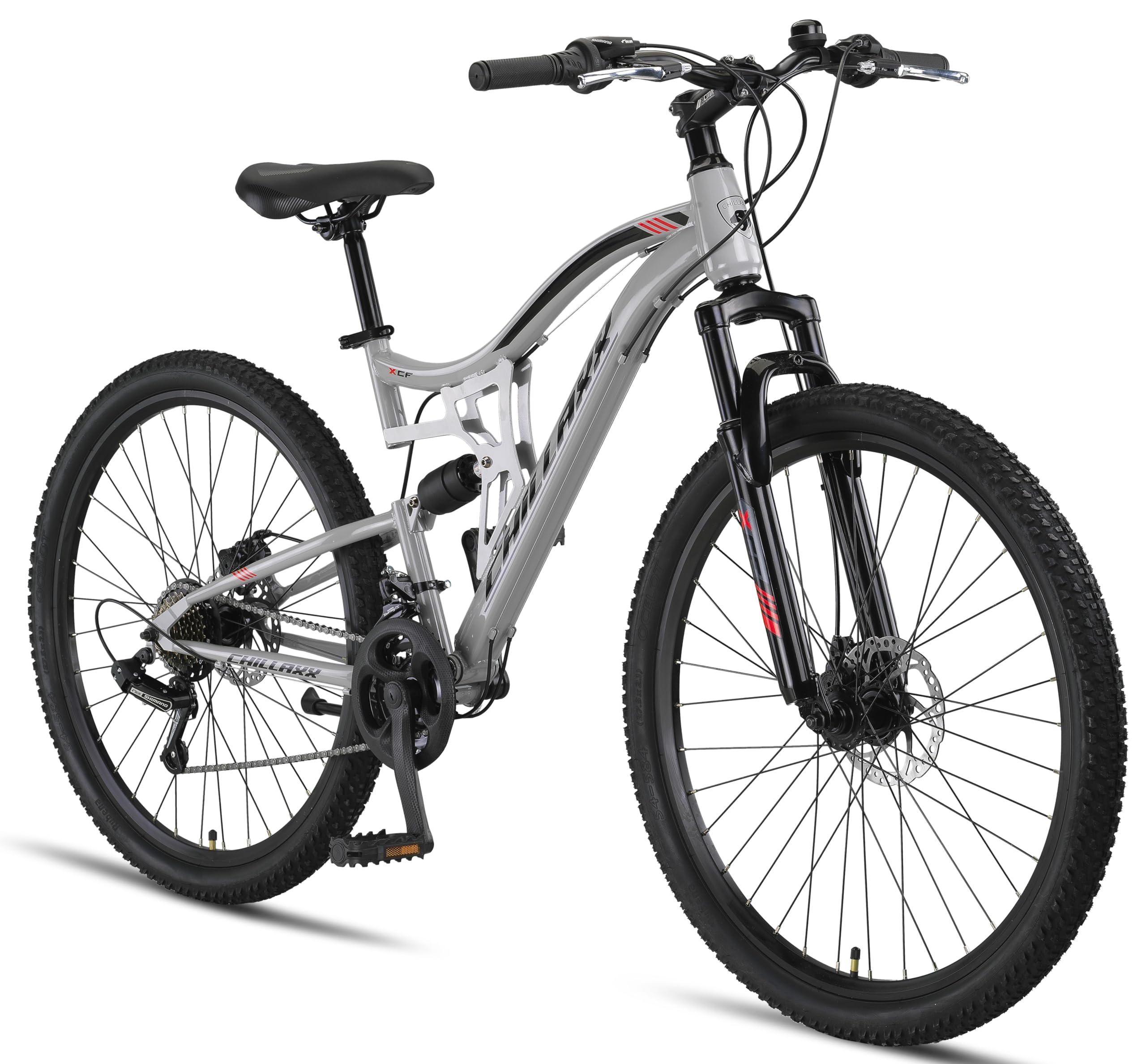 Chillaxx Falcon Premium Mountainbike 27,5 Zoll – Disc-Bremse, 21-Gang, Vollfederung