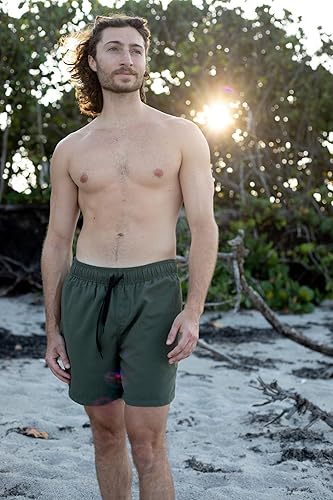 Miniatura 5 de Cozople Traje de baño para hombre con forro de compresión 5.5 entrepierna anti rozaduras playa secado rápido