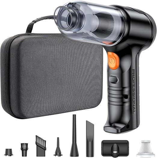 SEALIGHT Mini Car Vacuum Wireless, High Power Suction and Air Duster, Lightweight and Compact Handheld Vacuum, Portable Vacuum Cleaner for Car, Home, Office, Pet