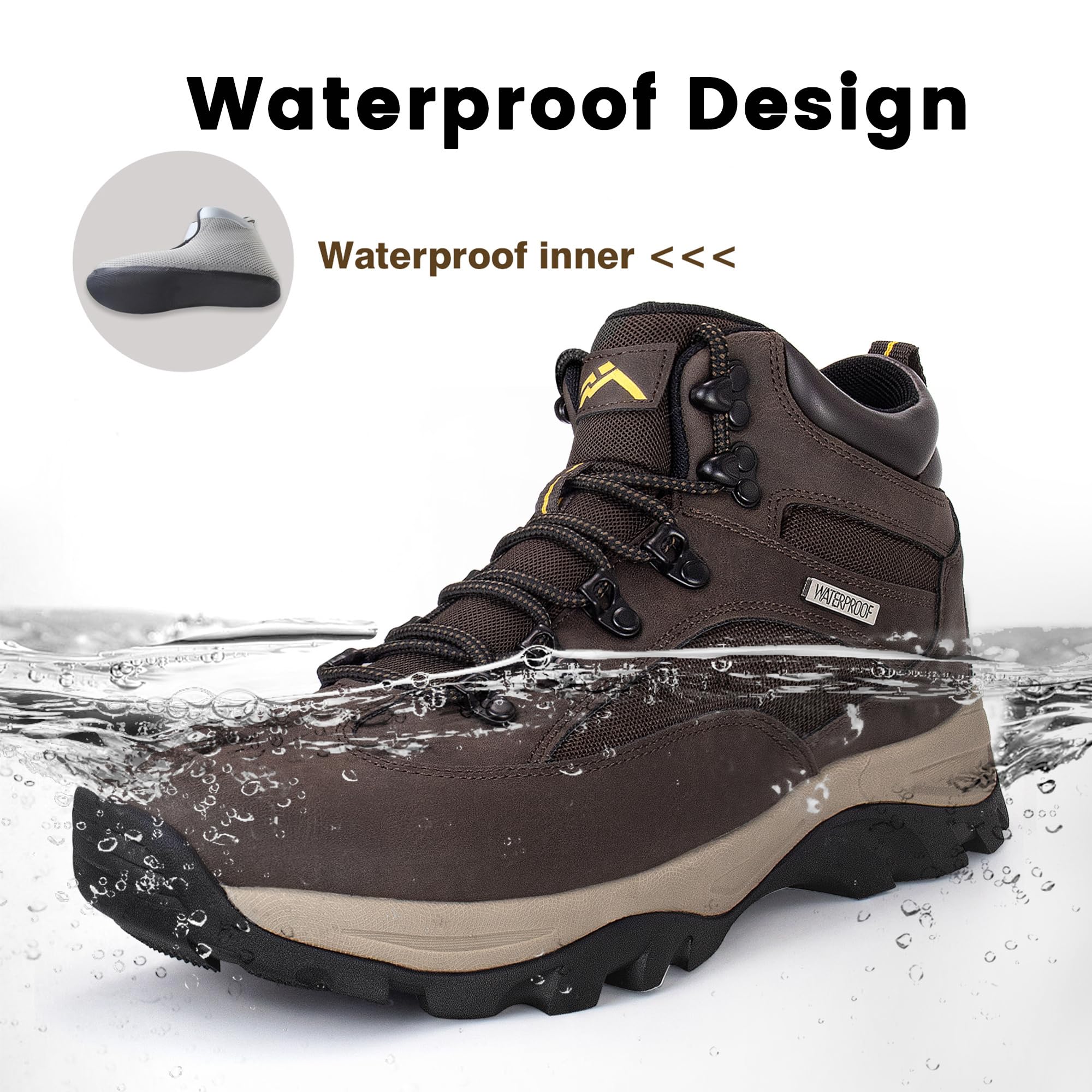 CC-Los Herren wasserdichte Wanderschuhe, rutschfest, Knöchelhoch