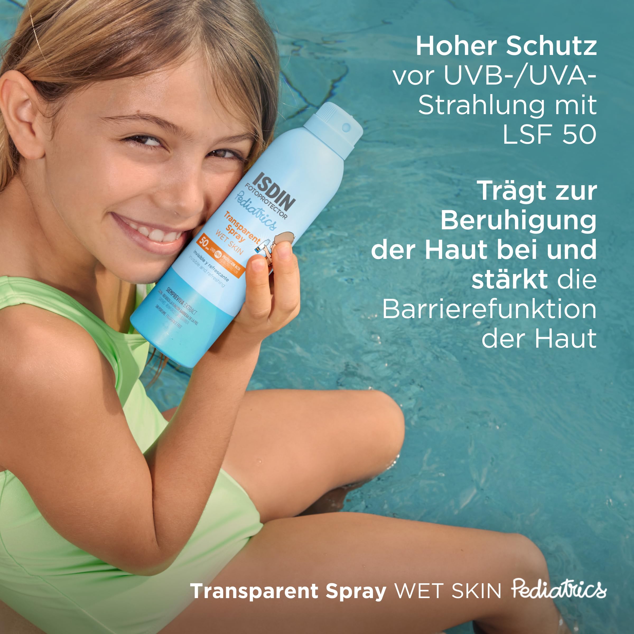 ISDIN Fotoprotector Gel Cream Pediatrics LSF 50 sonnencreme (250ml) | Pflegt wie eine Creme und zieht schnell ein wie ein Gel