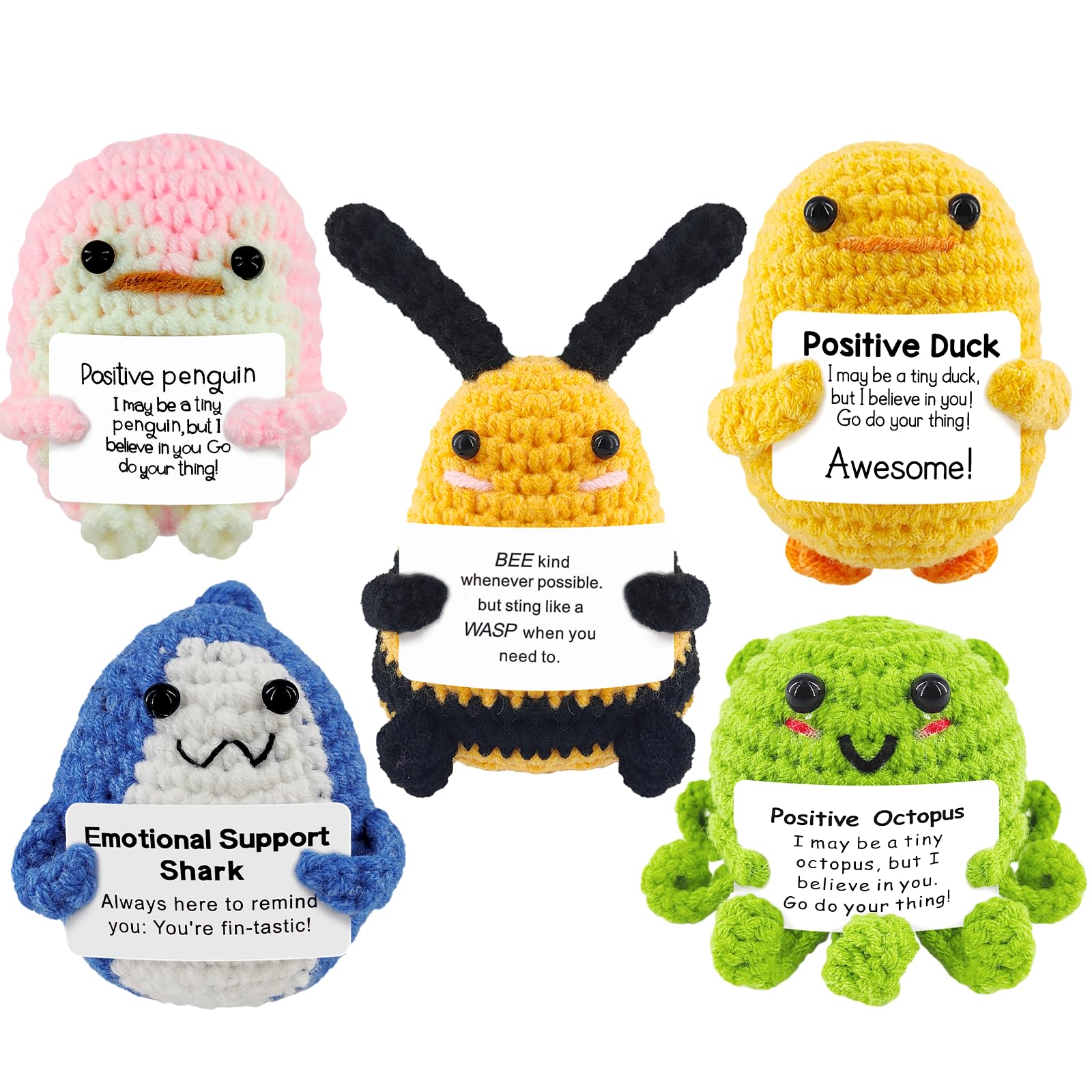 Amazon.com: Urbun 5-Piece Crochet Animals Funny Gifts - Shark