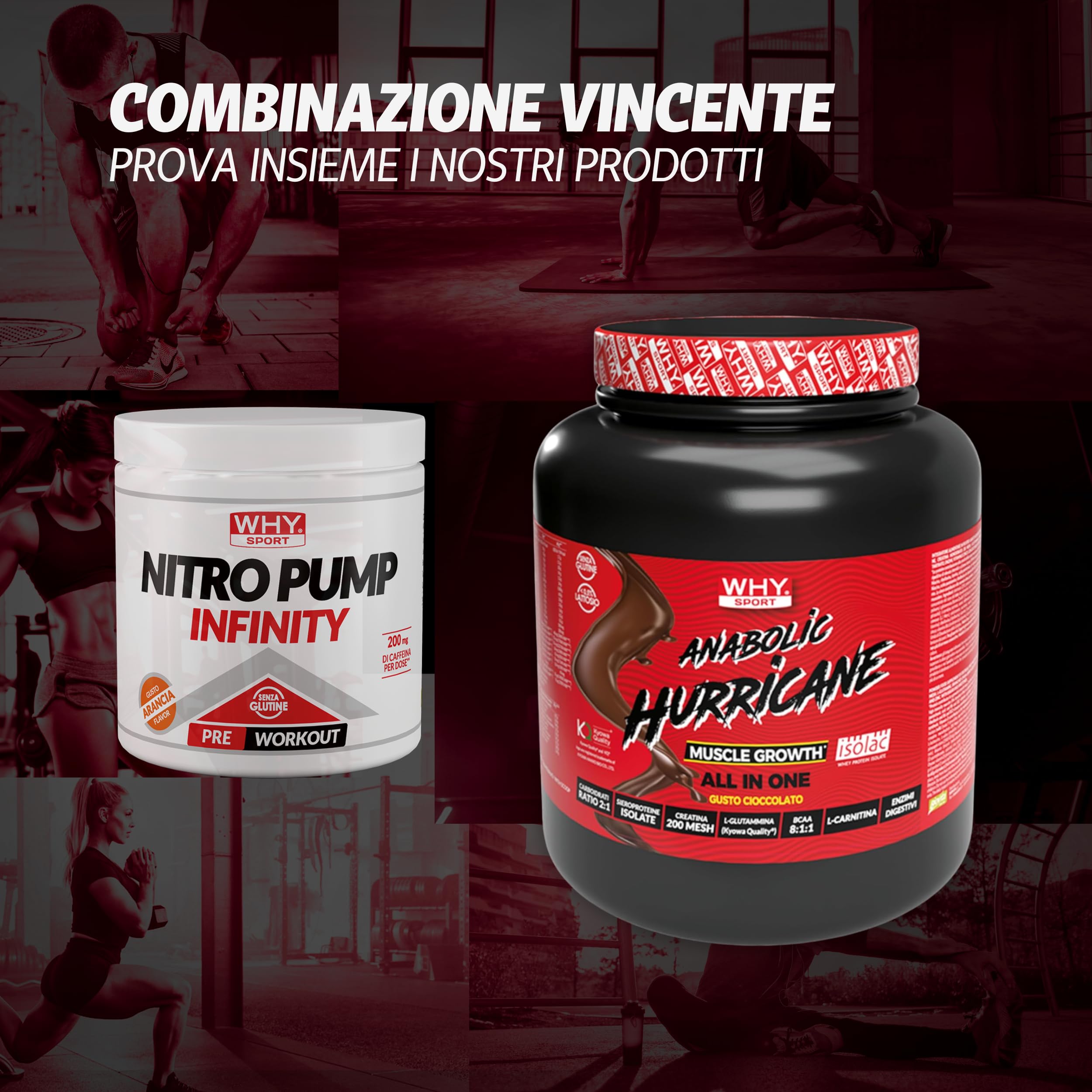 WHY SPORT NITRO PUMP INFINITY - Integratore Alimentare in Polvere a Base di Citrullina e Arginina – Confezione da 200 gr - Gusto Arancia