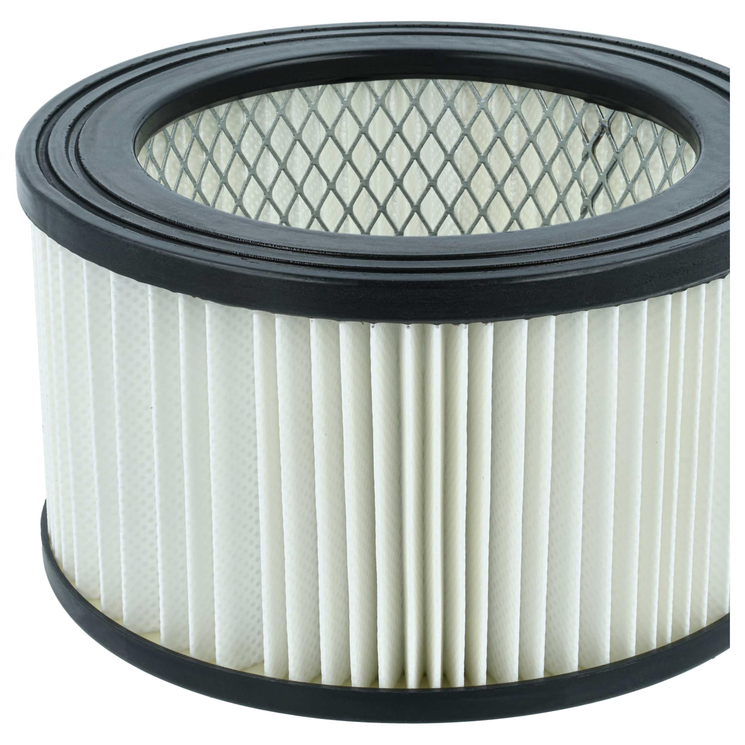 vhbw 6x filtro a pieghe piatte compatibile con Germania 20l (175100109) aspiracenere - nero/bianco, lavabile