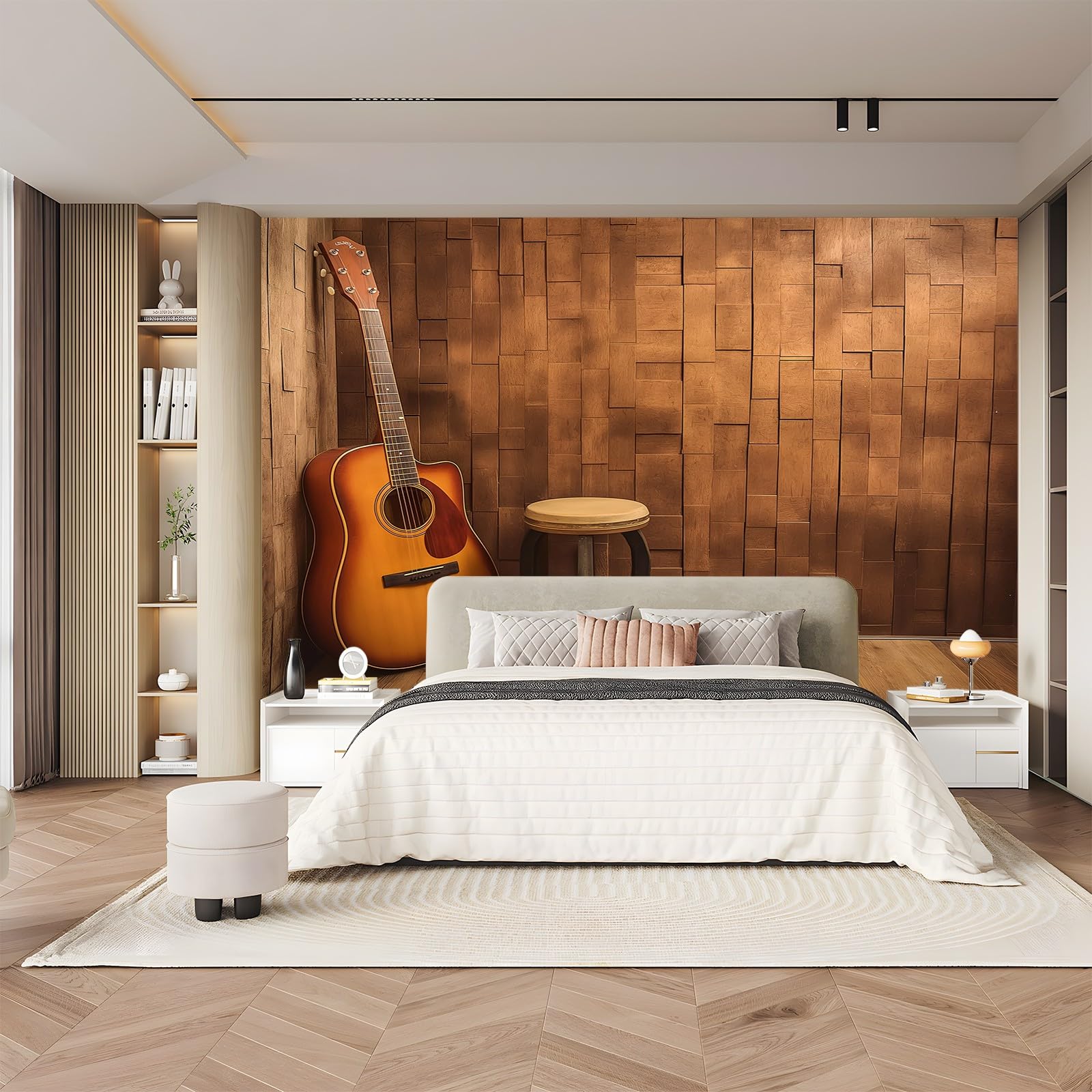 Fotomurale Soggiorno Country Music - Carta da parati 350 x 256 cm TNT Murale Moderno Decorazione da Muro Poster Gigante Cameretta Fotomurali per Pareti Camera da Letto Protezione UV