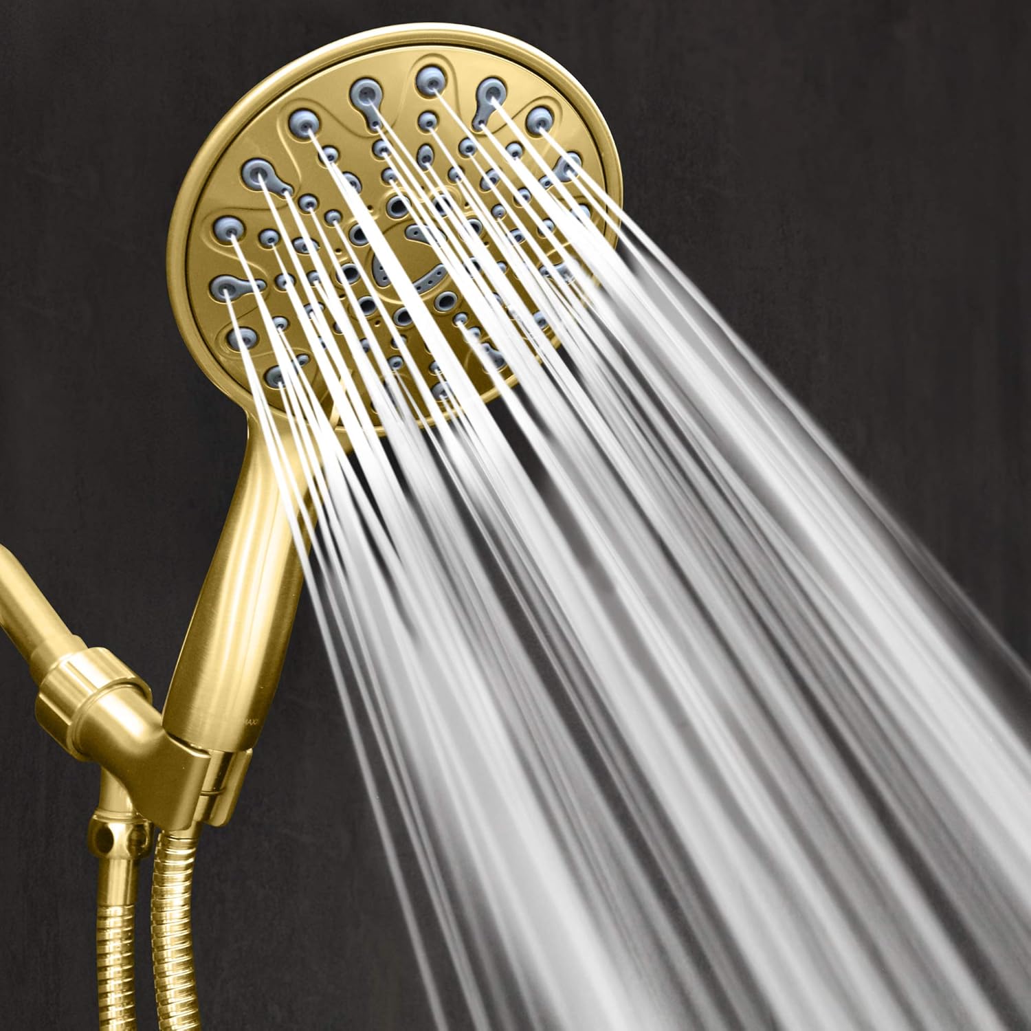 Bеѕt Rеvіеw ShowerMaxx, Elite Series, 6 Spray Settings 6 inch Hand Held Rainfall Shower Head, Extra Long Stainless Steel Hose, MAXX-imize the Rainfall Experience with Showerhead in Polished Brass/Gold Finish Blасk Frіdау - 60% оƒƒ ShowerMaxx, Elite Series, 6 Spray Settings 6 inch Hand Held Rainfall Shower Head, Extra Long Stainless Steel Hose, MAXX-imize the Rainfall Experience with Showerhead in Polished Brass/Gold Finish
