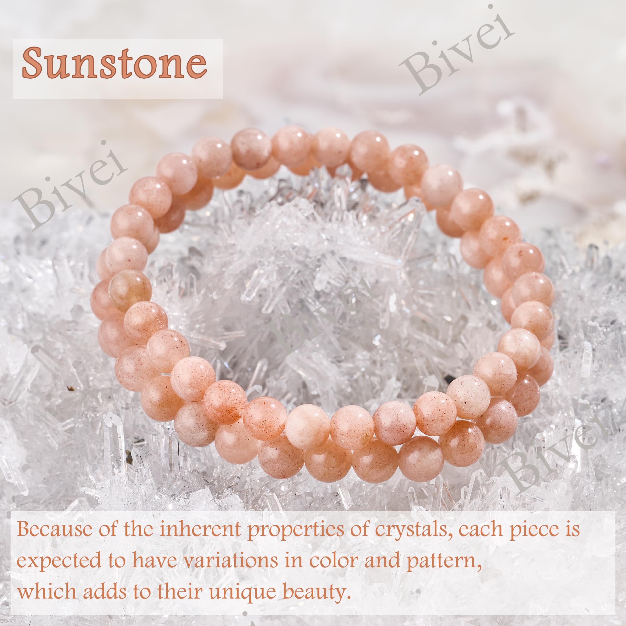 Bivei signora braccialetto perline 6mm semiprezioso cristallo naturale elastico elastico cristallo accessori regalo di yoga