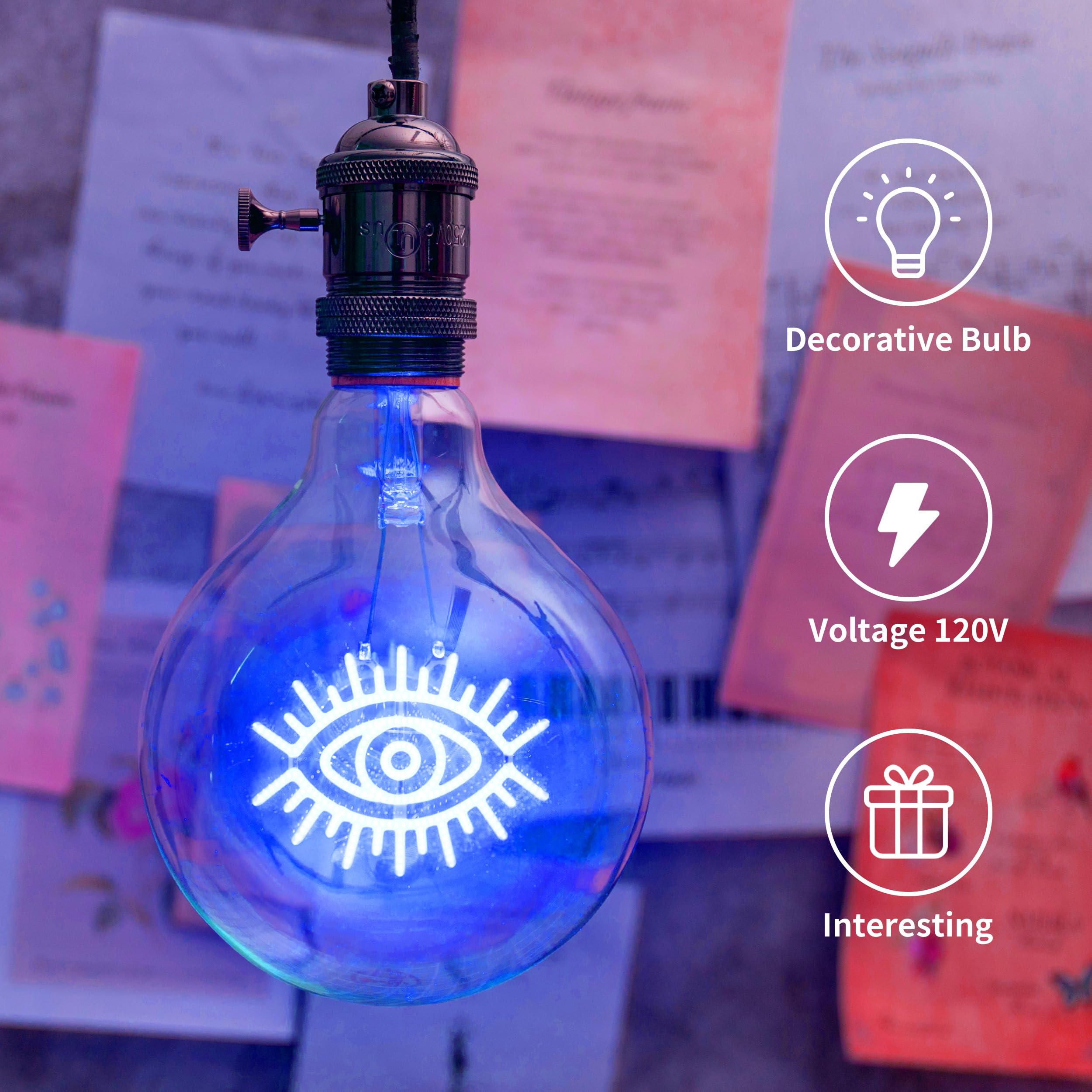 CybaaLuxzus 2W LED Decorative Light Bulb,Happy Signed Bulb,Design