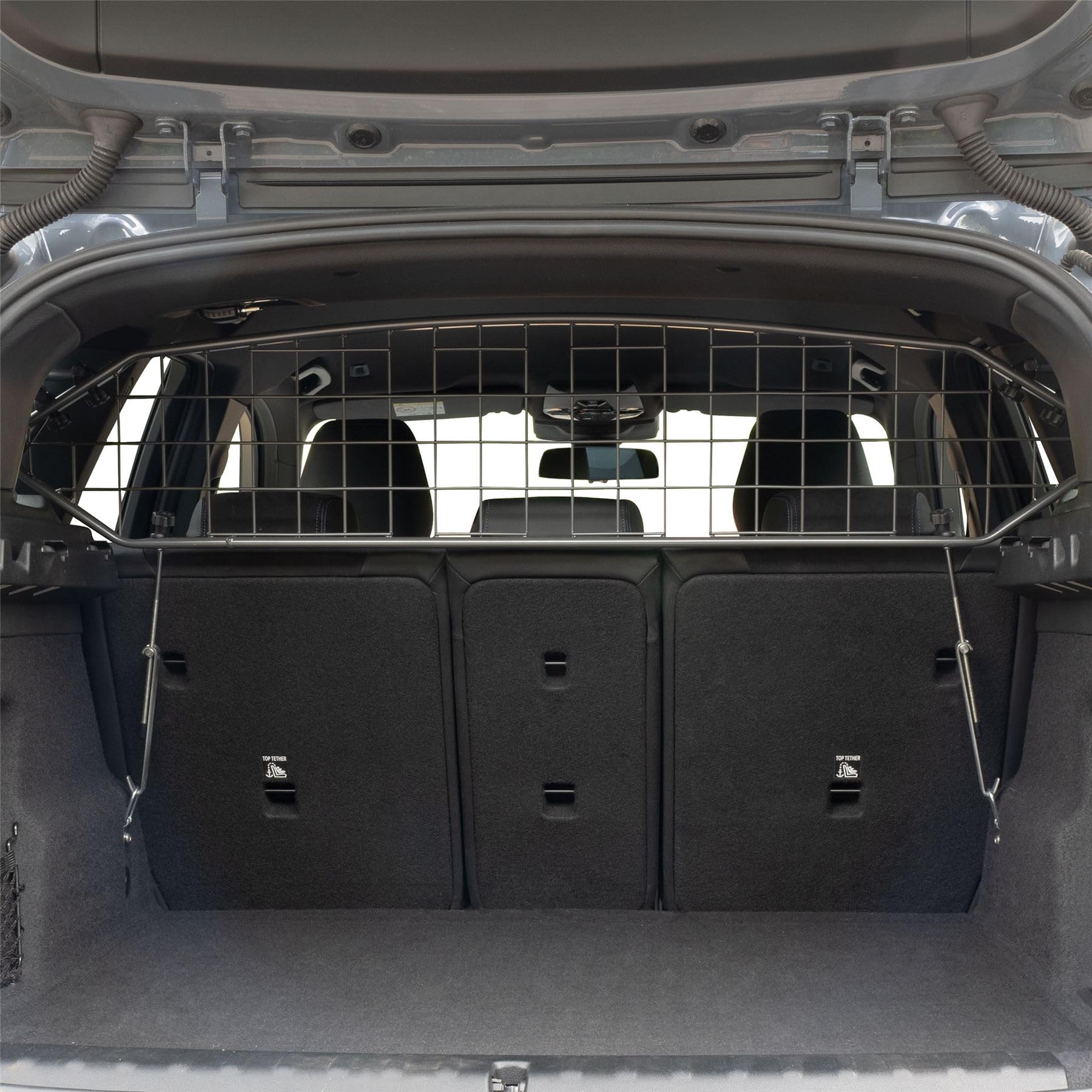 Travall Dog Guard Compatible with BMW iX1 SUV (2022-) Vehicle Specific Trunk Guard Tailored Fit Luggage Barrier Load Separator Heavy Duty Powder Coated Steel Pet Barrier