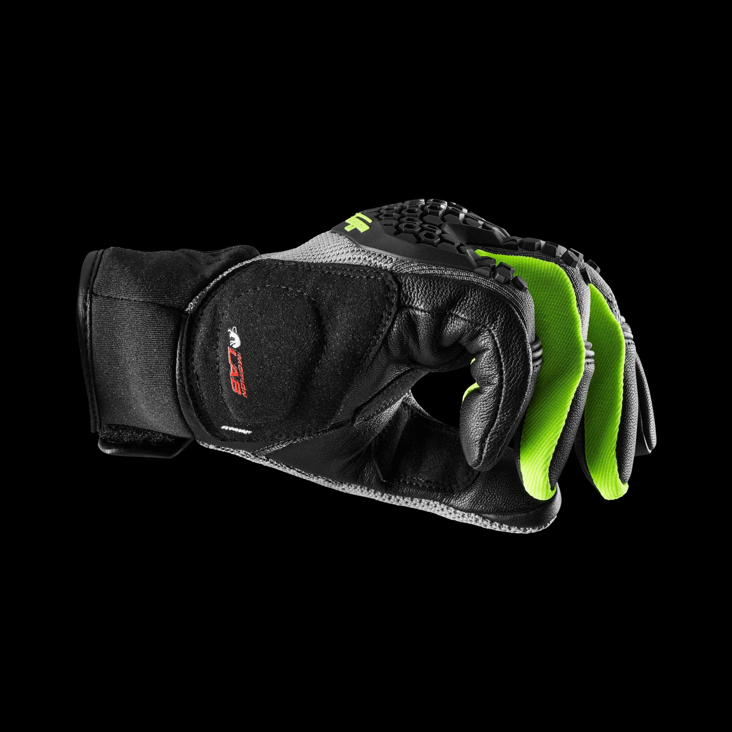 Furygan Jack Gants Moto - Polyester, Cuir de Chèvre, Résistance, Manipulation, Confort - Protection Optimale Adventure