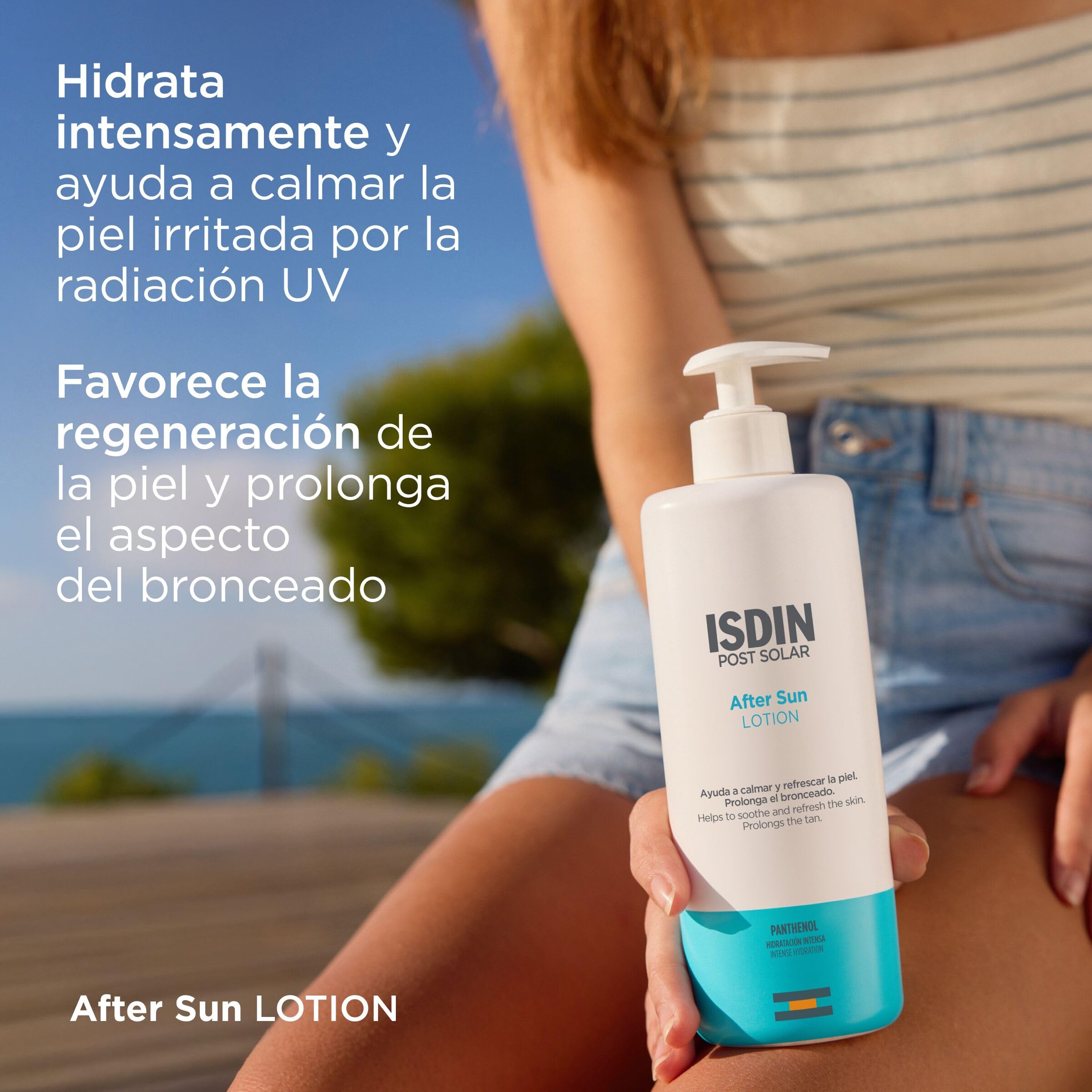ISDIN After Sun Lotion, Efecto calmante y refrescante, hidratación y reparación intensa - 400 ml