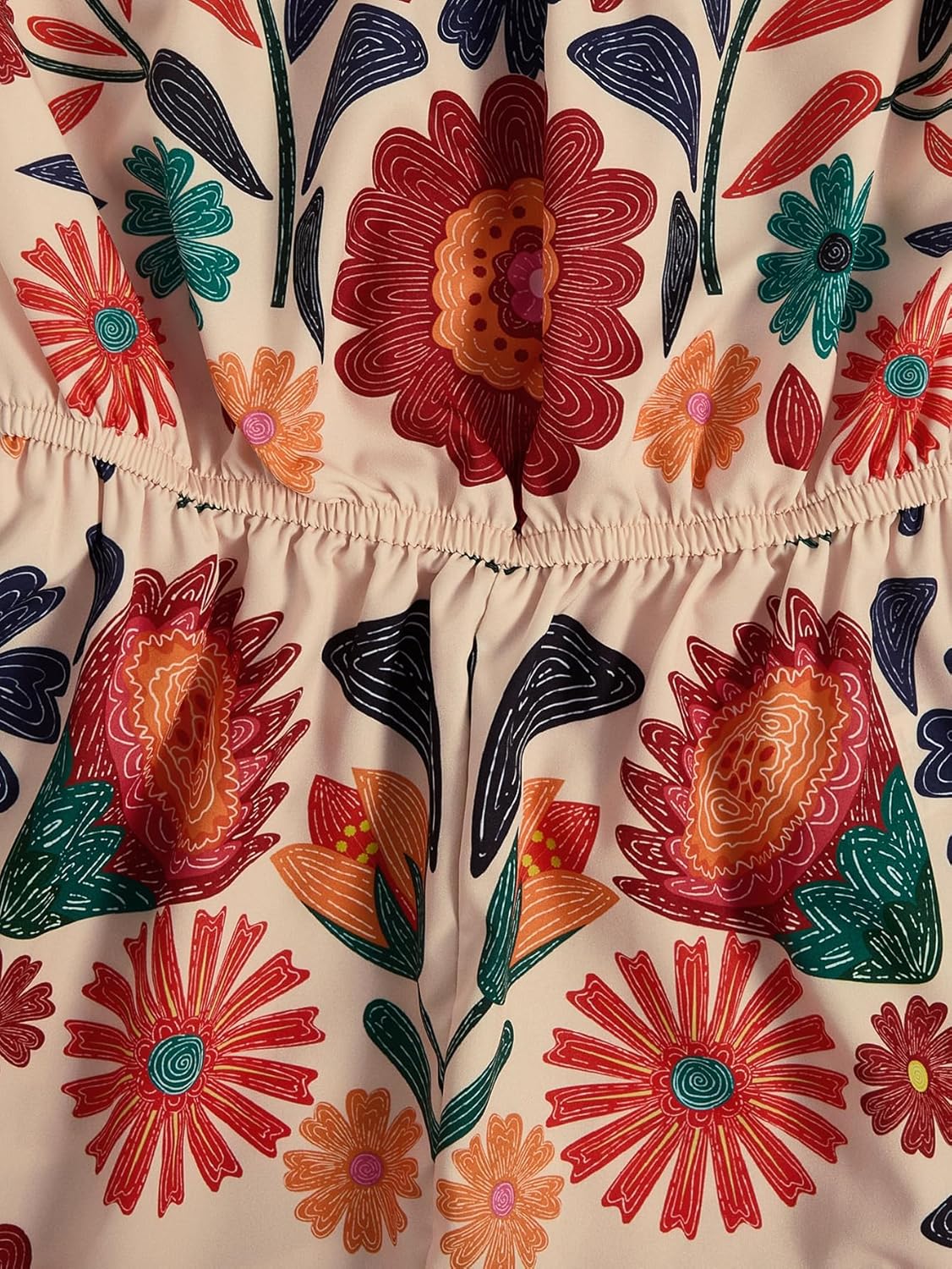 SweatyRocks Women's Off Shoulder Floral Print Playsuit Strapless Romper Short Jumpsuit - Image 4