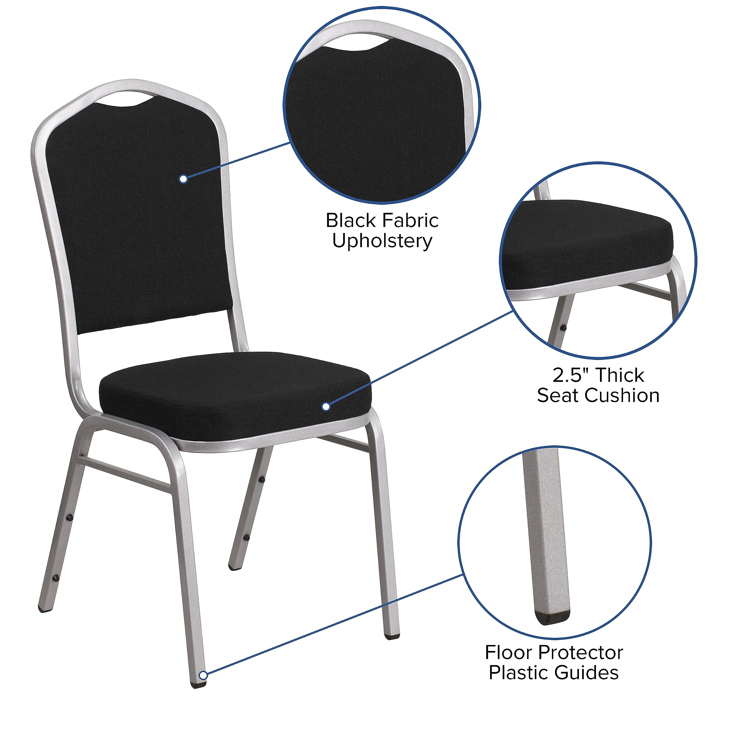 Flash Furniture HERCULES Series Crown Back Stacking Banquet Chair 