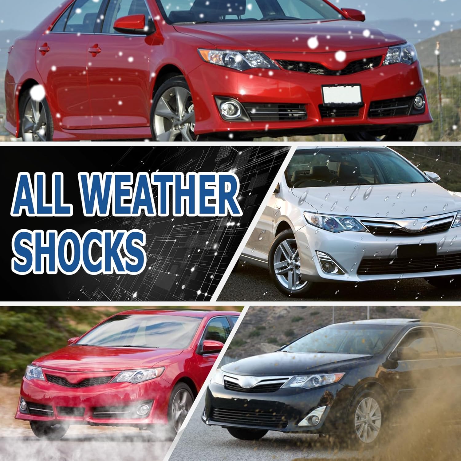 WFLNHB Headlights Assembly Replacement for Toyota Camry SE Style 2012 2013 2014 Projector Headlights Headlamps Chrome Housing Driver and Passenger Side