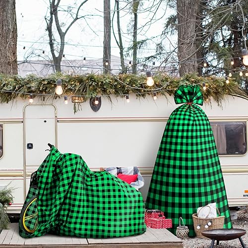 Miniatura 3 de Bolsa de almacenamiento grande para árbol de Navidad, bolsa de plástico impermeable para árbol de Navidad, cubierta vertical para árbol de Navidad