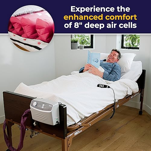 Miniatura 3 de Sistema de repuesto de colchón con baja pérdida de aire alternando presión, color morado oscuro, 8", Drive Medical Med