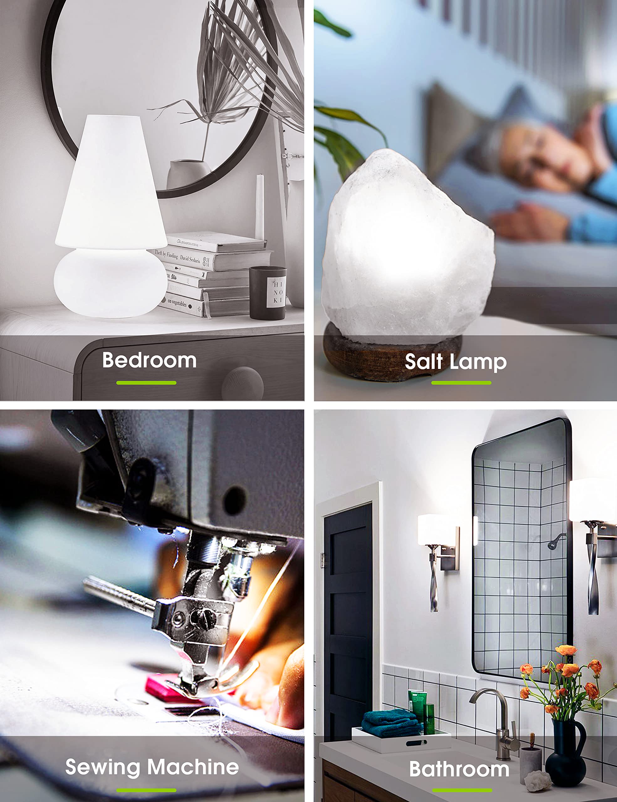 Lot De 4 Ampoules LED E14 1,5W Pour Frigo - Équivalent 15W, Blanc Froid 6000K - Non Dimmable - Pour Hotte, Lampe De Sel, Lustre