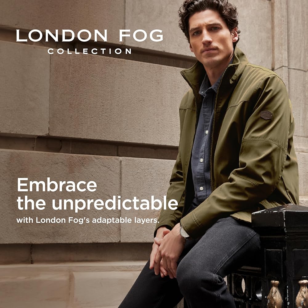 London Fog Men's Microfiber Bomber Jacket at Amazon Men's Clothing