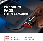Akai Professional LPD8 - USB MIDI Controller with 8 Responsive RGB MPC Drum Pads for Mac and PC, 8 Assignable Knobs and Music Production Software
