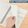 ZCZN Notebook A5 Squared Pack of 6 Spiral Notepad 60 Sheets Notebook for Office and School